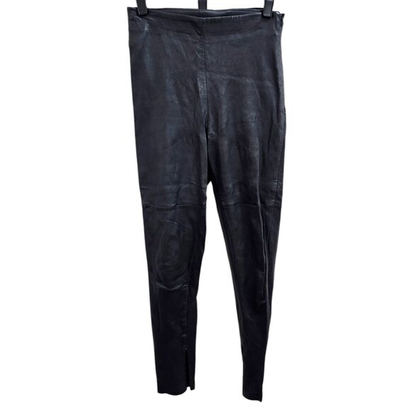 Maison Martin Margiela x H&M BLACK LEATHER LEGGINGS PANTS Size XS - Picture 3 of 16